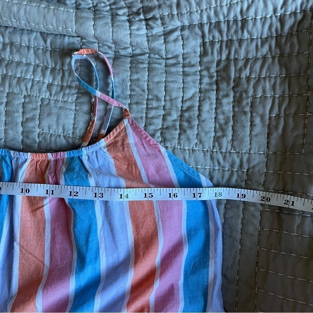 SOLUDOS ~ 100% Cotton Pastel Maxi Dress - Violet Dress is Maldive Stripe - Picture 6 of 9